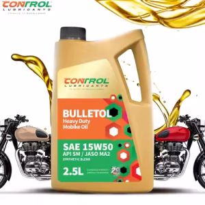 Control Lubricants Bulletol SAE 15W50 API SM JASO MA2 Synthetic Heavy Duty 4 Stroke Engine Motorcycle Oil 2.5 Ltrs