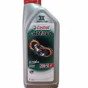 Castrol Actevo 20W-50 4T Synthetic Technology Engine Oil (1L) – 3X Protection with Actibond™ Molecules