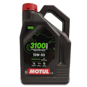 Motul 3100 Gold 4T 15W50 Technosynthese (2.5L) – Semi-Synthetic Oil for Royal Enfield & Pulsar